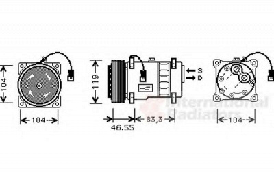 VAN WEZEL 0900k019 -  Компрессор, кондиционер